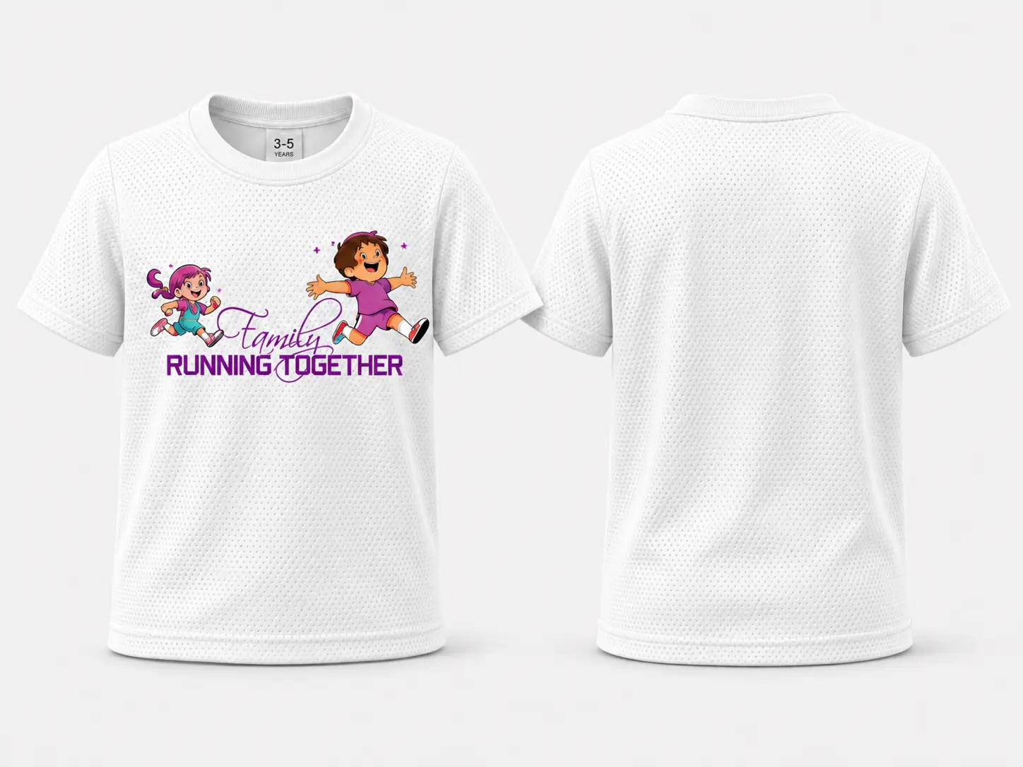 Mẫu 3 – 5 tuổi áo Family Running Together