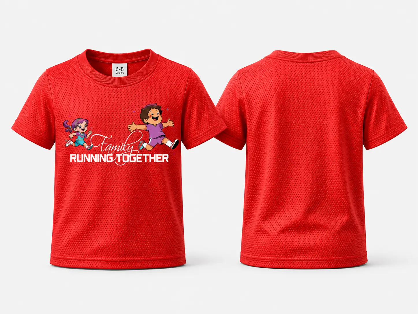 Mẫu 6 – 8 tuổi áo Family Running Together