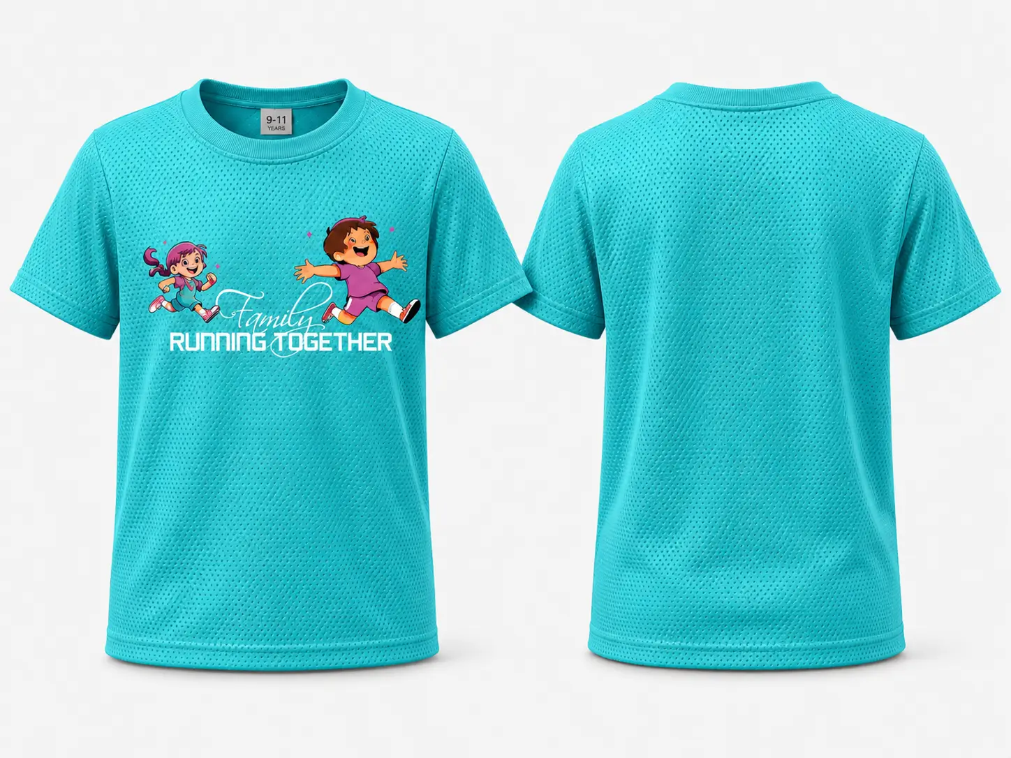 Mẫu 9 – 11 tuổi áo Family Running Together